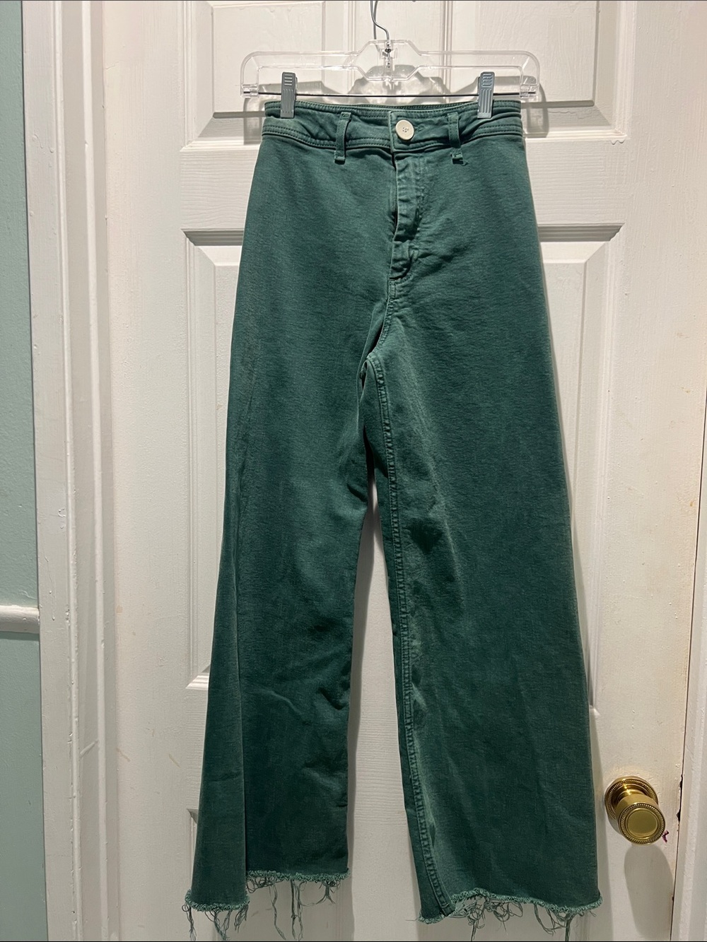 Zara Wide-Leg Jeans in Teal
